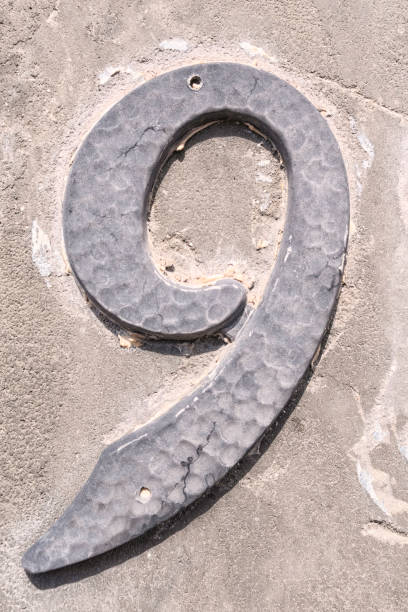 istock Gray Metal Number Nine 1183603154