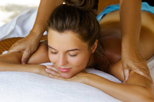 istock Woman during traditional Thai massage 1183604440