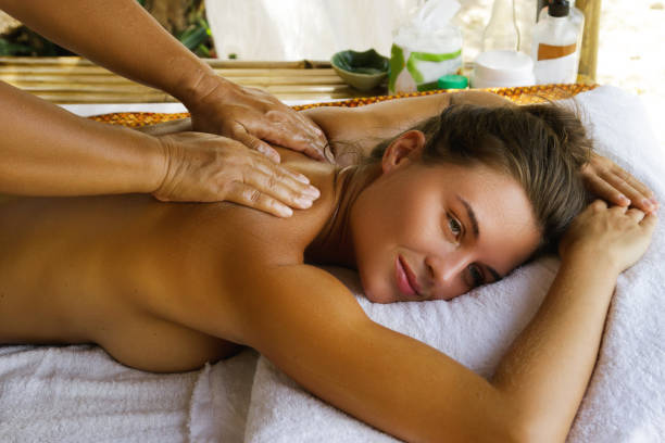 istock Woman during traditional Thai massage 1183605051