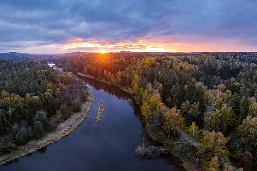 River Gauja next to Ligatne, Latvia