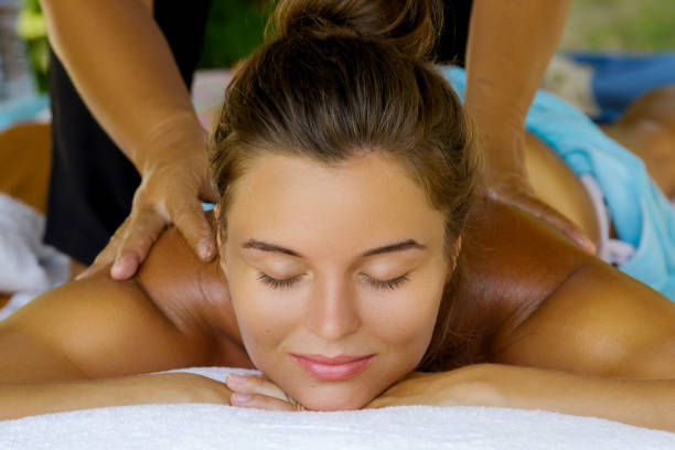 istock Woman during traditional Thai massage 1183605148