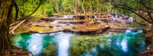 istock Beautiful waterfall Huai Mae Khamin, Thailand. Panorama 1183605591