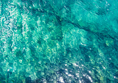 Aerial view of the sea surface,  texture background
