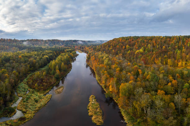 istock River Gauja next to Sigulda, Latvia 1183610849