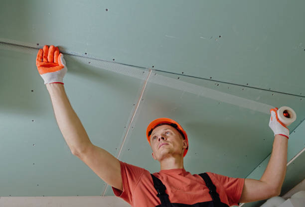 istock Attaching  mesh to the plasterboards. 1183615144