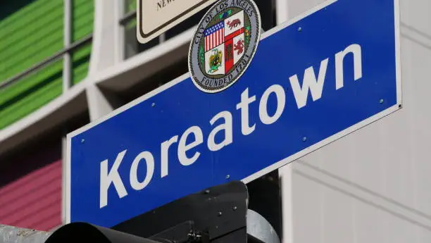 Photo of Koreatown Los Angeles California Neighborhood Sign