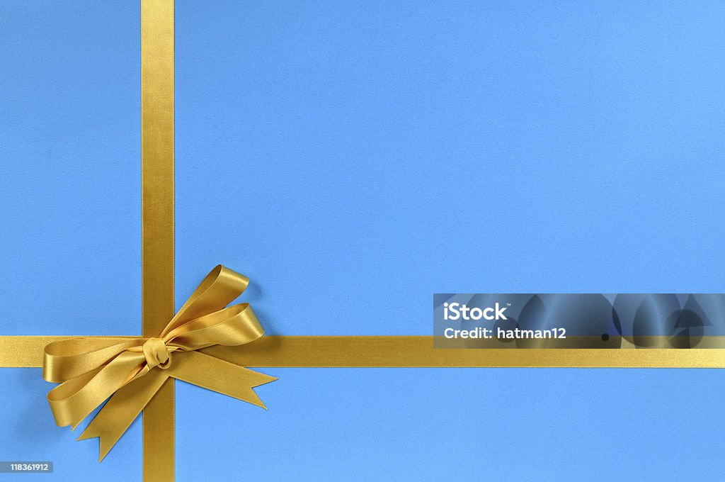 Blau und gold-Geschenk - Lizenzfrei Bildhintergrund Stock-Foto