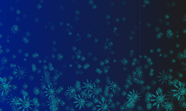 istock Snowflakes on a dark blue sky. Good background for New Year greetings. 1183624512