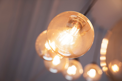Decorative light bulbs in modern style