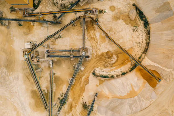 istock Aerial drone photography of a mining site. 1183632380