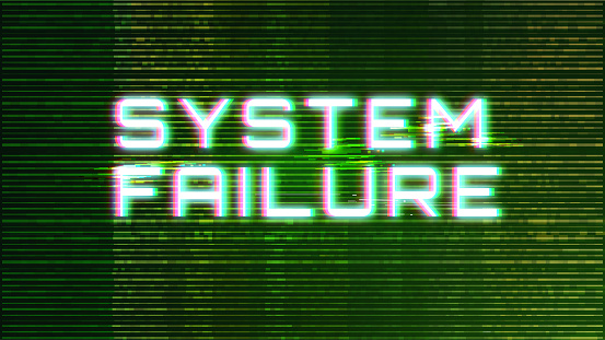 System Fail Image Element Abstract Cyberspace Background System Failure Screen Vector Stock ...