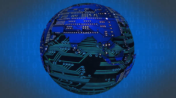 istock The planet with the circuit board surface. Technology concept. 3d illustration 1183634902