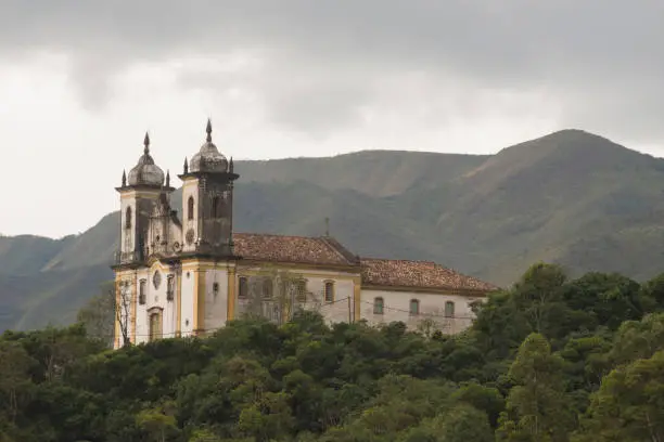 Ouro Preto, Minas Gerais, Brazil - February 27, 2016: Church of Saint Francis of Paola in the colonial city of Ouro Preto