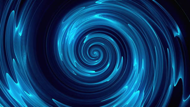 istock Computer generated background with abstract spiral. 3D rendering funnel of liquid with waves 1183644034