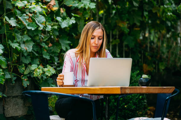 istock Freelance Beautiful Woman Working on Computer 1183646200