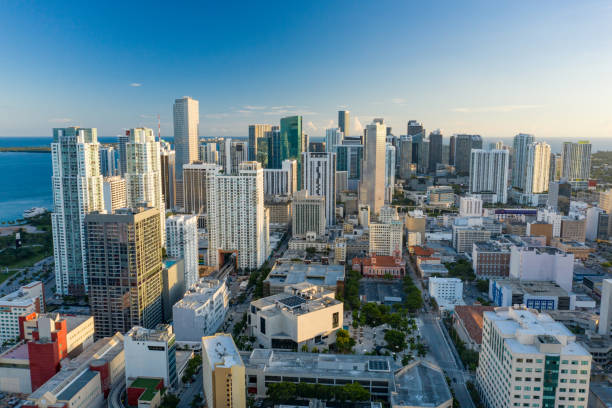 istock Business district Downtown Miami FL 1183656143