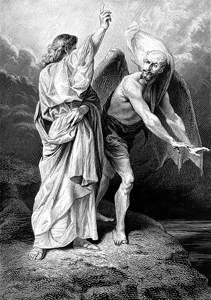 The Temptation of Christ  just say no stock illustrations