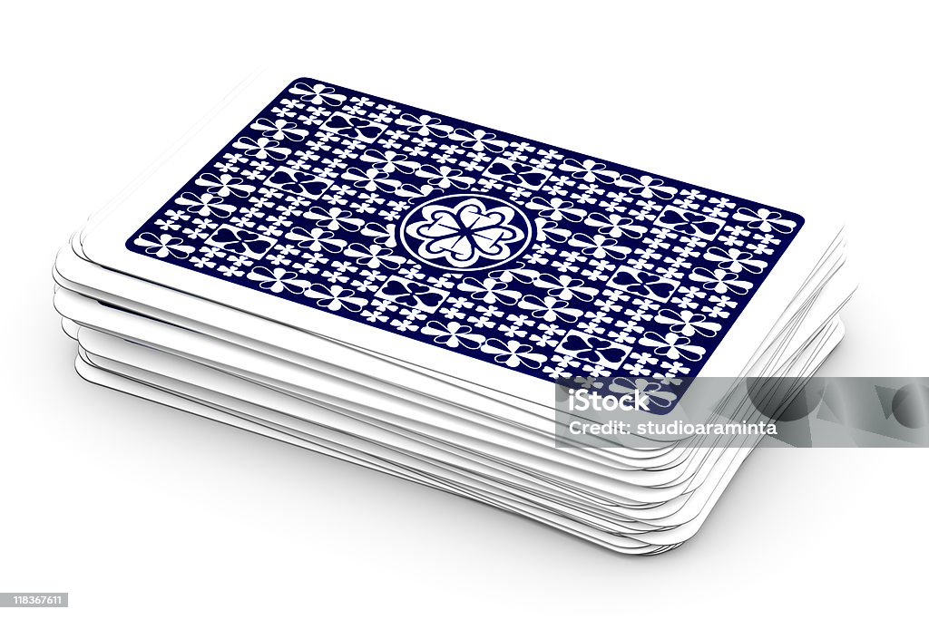 Paquet de cartes, isolé sur fond blanc - Photo de Cartes à jouer libre de droits