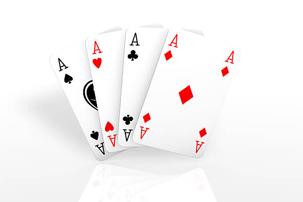 istock Poker winning hand isolated over a white background. 118367630