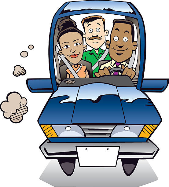 The Carpool vector art illustration