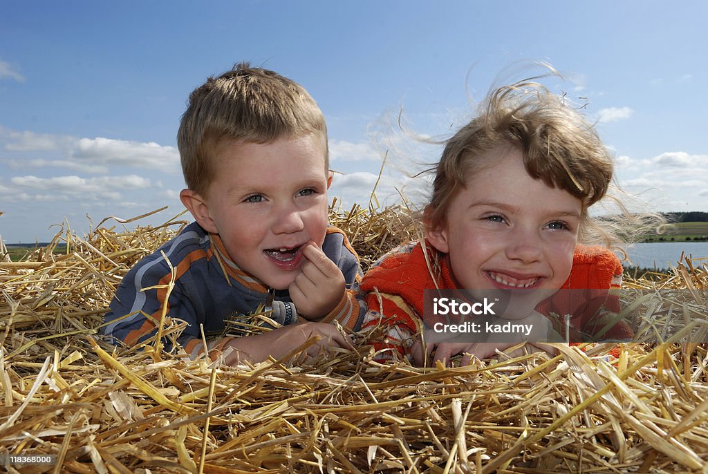 smiling boy and girl outdoors  Beautiful People Stock Photo