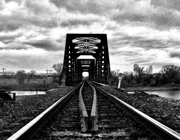 missouri river train tressle - montana