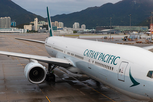 hong kong, airbus, airbus a330, cathay pacific, machine, business, blue, sky, technology, engine, transport, turbine, plane, tourism, airline, trip, passenger, airliner, jet, travel, aviation, flight, airport, transportation, airplane, aircraft