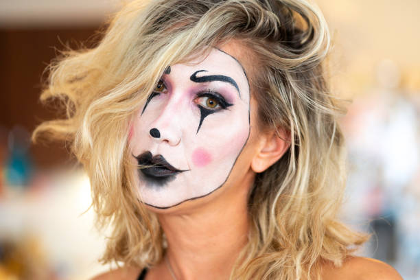 istock Halloween woman. Make up 1183697779