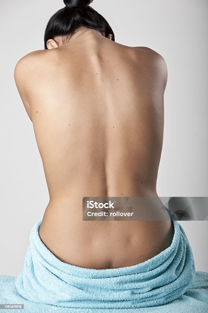 Woman in pain  Rear View Stock Photo
