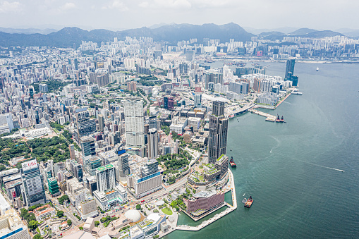 Asia, China - East Asia, Kowloon, Kowloon Peninsula, Aerial View