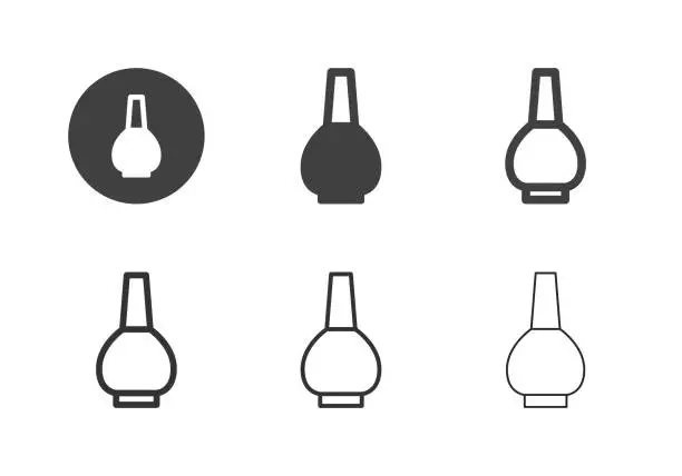 Vector illustration of Nail Polish Icons - Multi Series