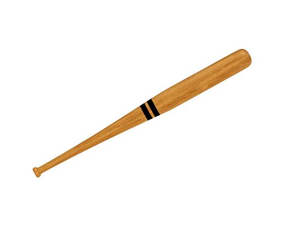 wood baseball bat stock photo