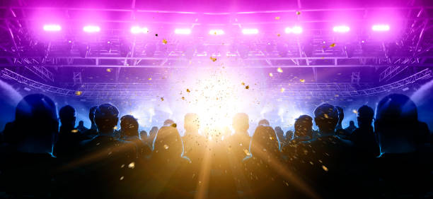istock Concert crowd in front of a live stage 1183705904