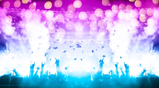 istock Concert crowd in front of a live stage 1183705947