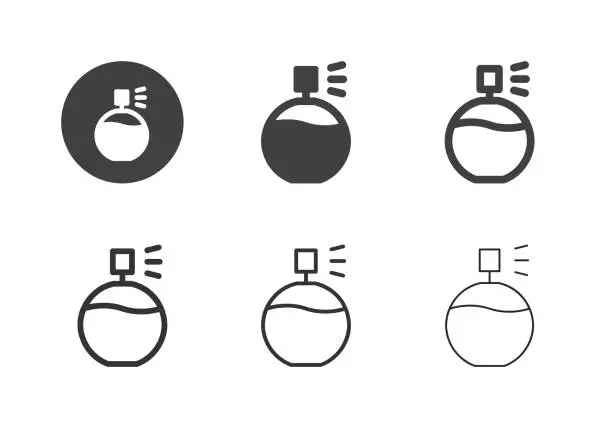 Vector illustration of Perfume Icons - Multi Series