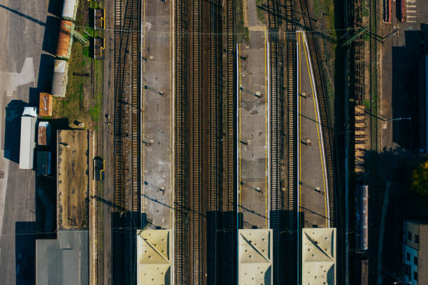 istock Aerial view of railroad 1183708135