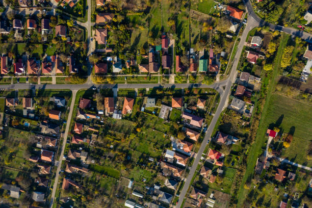 istock Flying over city area 1183708213