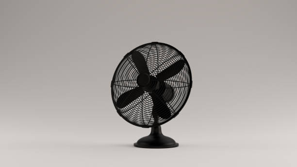 istock Black Office Cooling Fan Floor 1183709156