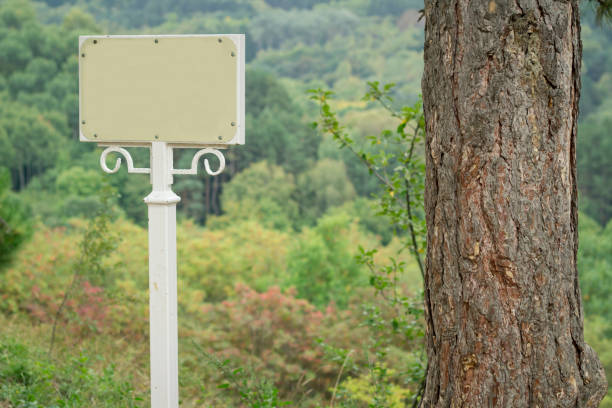 Material for signs in the forest.