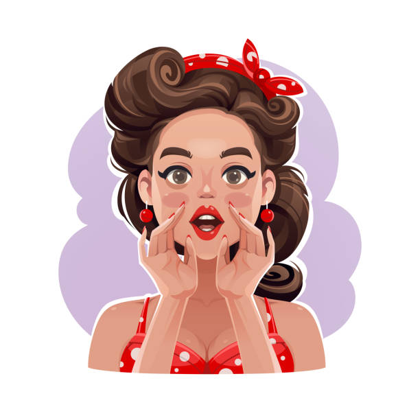 1,000+ Pics Of The Pin Up Girl 50s Illustrations, Royalty-Free Vector ...