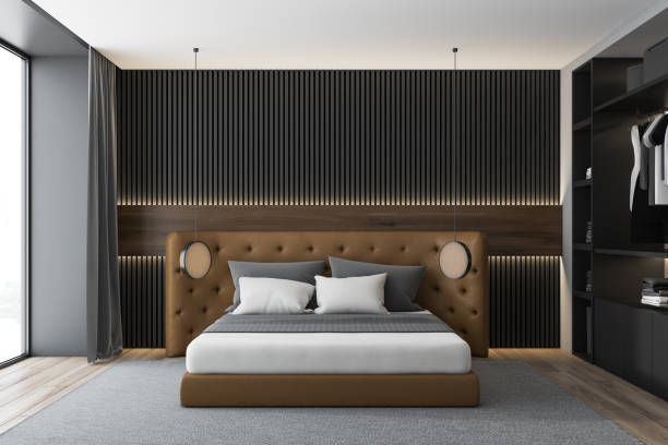 istock Luxury bedroom interior with wardrobe 1183716088