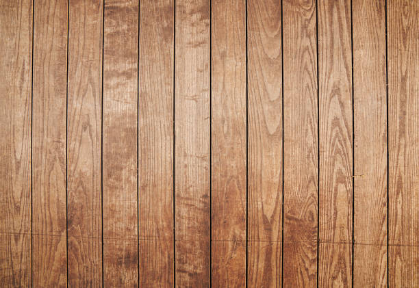 Brown painted natural wood with grains for background and texture.