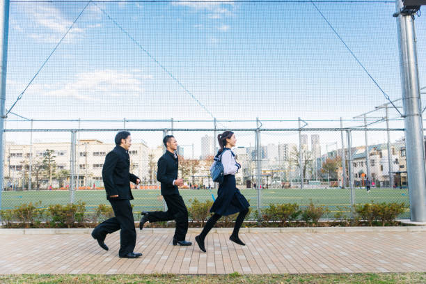 istock Japanese students meeting outdoors 1183720199