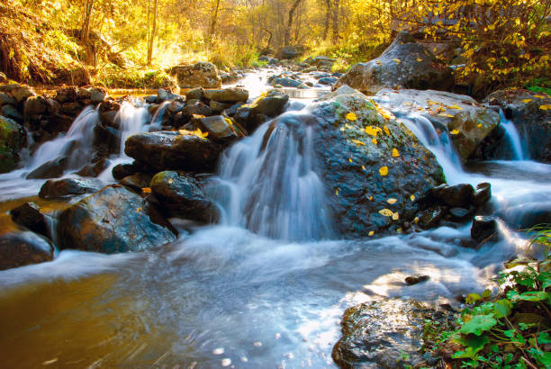 istock Mountain stream in autumn, Armenia. 1183721982