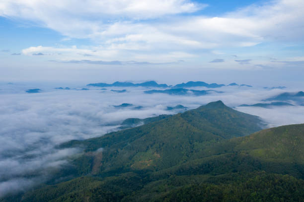 istock Landscape of Morning Mist with Mountain Layer. 1183724691