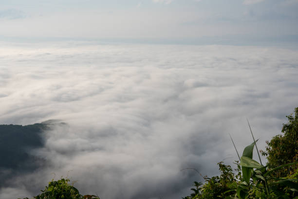 istock Landscape of Morning Mist with Mountain Layer. 1183724755