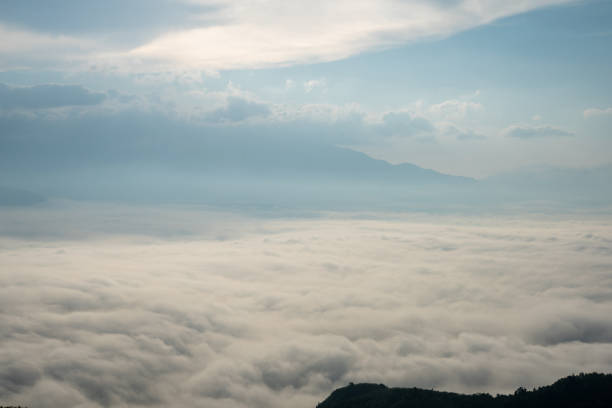 istock Landscape of Morning Mist with Mountain Layer. 1183724791