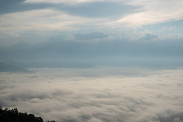 istock Landscape of Morning Mist with Mountain Layer. 1183724799