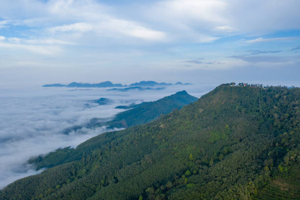 istock Landscape of Morning Mist with Mountain Layer. 1183724933
