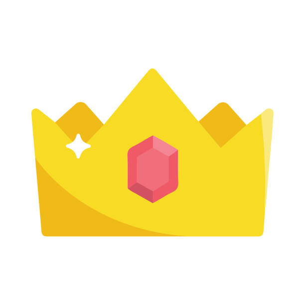 クラウンキングロイヤルアイコン - crown gold coat of arms king点のイラスト素材／クリップアート素材／マンガ素材／アイコン素材